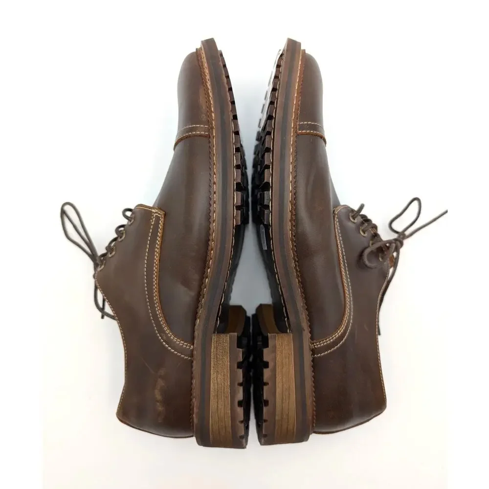 Steve Madden Nashh Lace-Up Oxford Shoes Men's Brown Leather Size US9M EU42